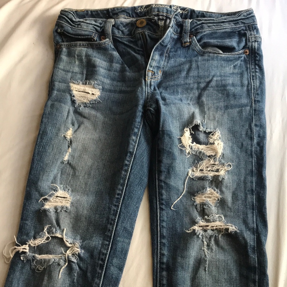 American Eagle slouchy jeans 0